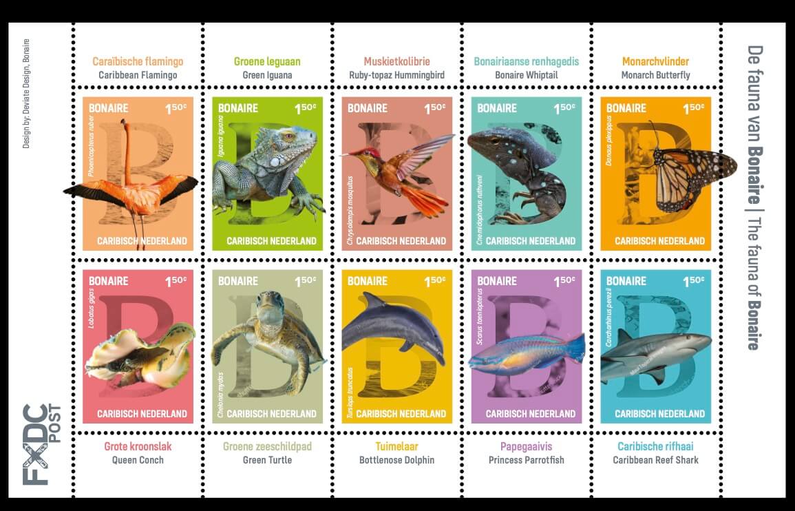 Postzegeluitgifte Nederlandse Caribische eilanden